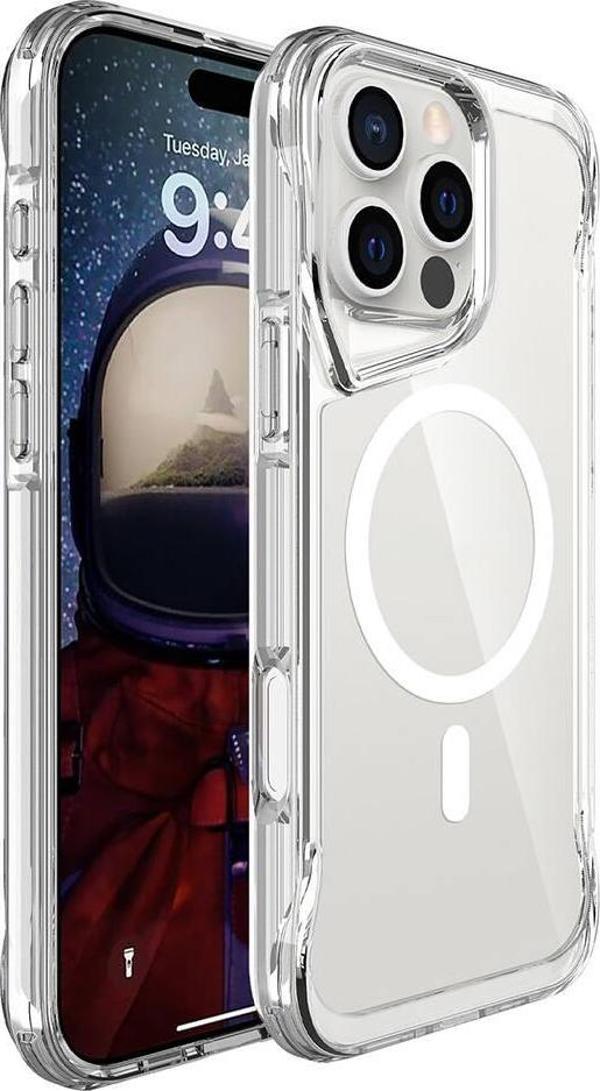 Apple iPhone 16 Pro Max Kılıf Zore Magsafe Şarj Özellikli T-Max Magsafe Kapak - Image 1