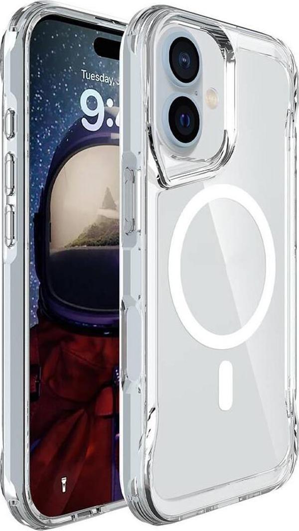Apple iPhone 16 Plus Kılıf Zore Magsafe Şarj Özellikli T-Max Magsafe Kapak - Image 1