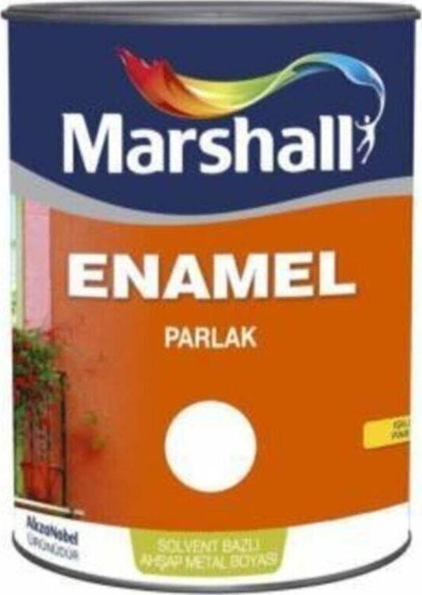 MARSHALL ENAMEL PARLAK SENTETİK BOYA 0.75 LT BEYAZ - Image 1
