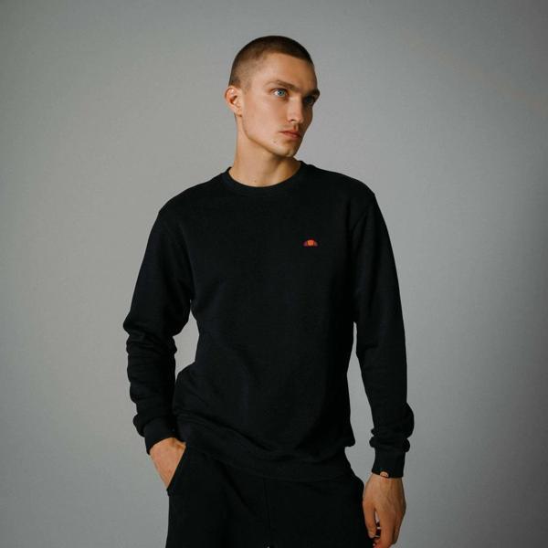 Ellesse Fermuarlı Sweatshirt Siyah Erkek EM465 - Image 1