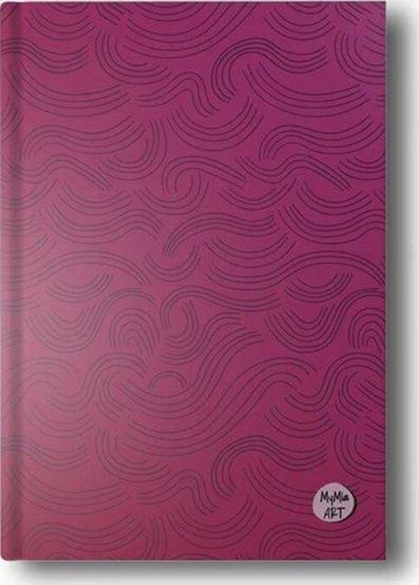 My Mia Art 17x24 Bordo Dalga Sert Kapak Butik Defter - Image 1