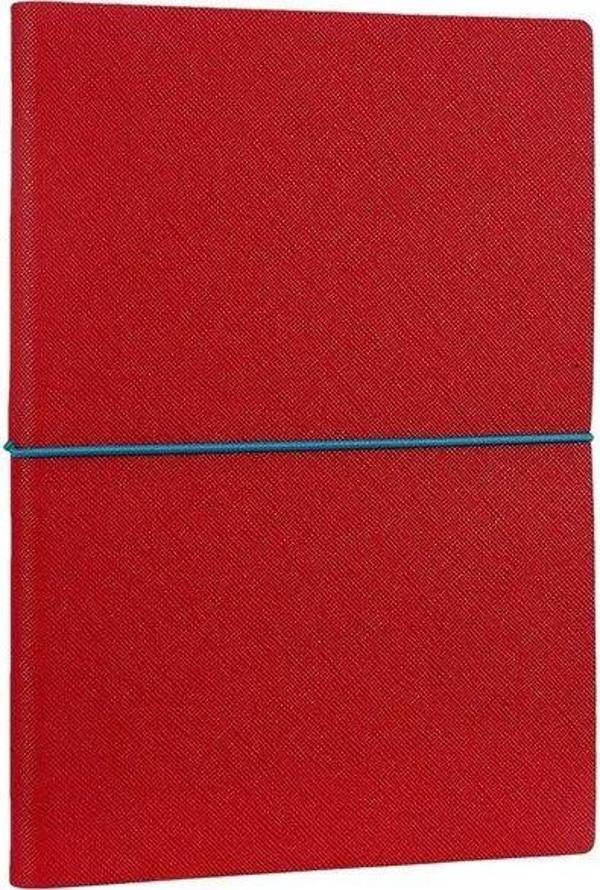 Victorias Journals Smyth Elastic Fashion Çizgili Defter Kırmızı - Image 1