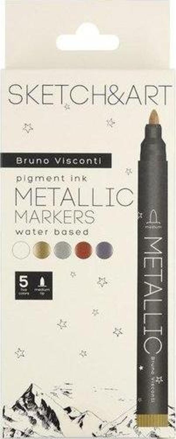 Bruno Visconti Sketch & Art 5 Renk Metalik - Image 1