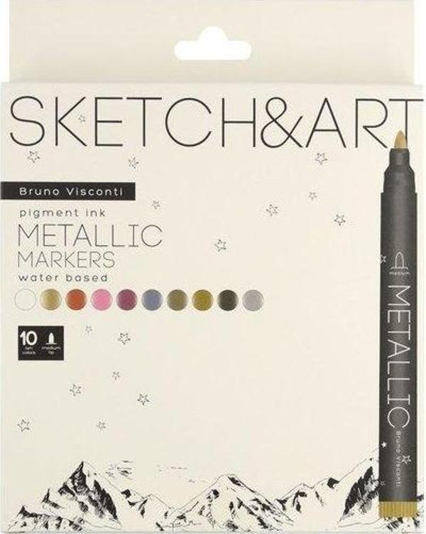 Bruno Visconti Sketch & Art 10 Renk Metalik - Image 1
