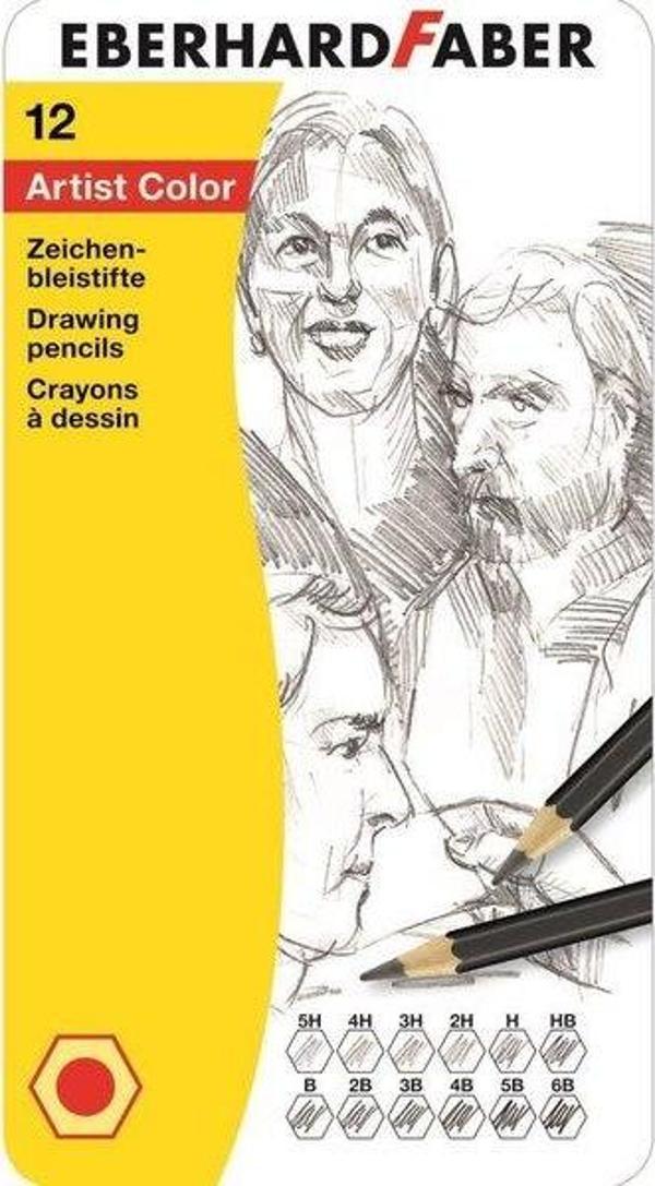 Eberhardfaber Çizim Kalemi Artist Color 12li Metal Kutu - Image 1