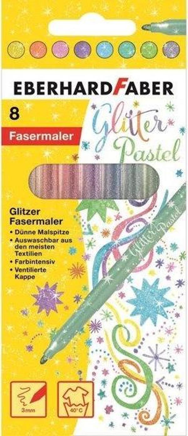 Eberhardfaber 8li Simli Kalem Pastel Renkler - Image 1