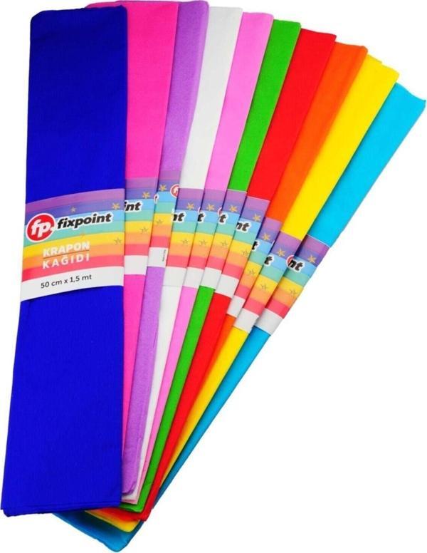 Krapon Kağıdı Karma Renk 10'lu 1,5mt X 50cm G.f - Image 1