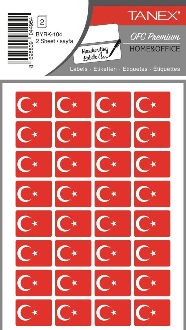 104 TÜRK BAYRAĞI STİCKER KARE KÜÇÜK - Image 1