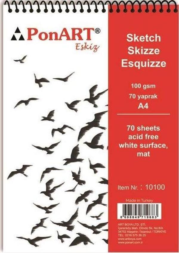 PonART A4 Eskiz Blok 70 Yaprak - Image 1