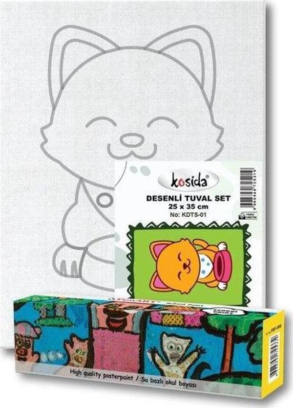 Kosida Yavru Kedi Desenli Tuval Seti No:01 - Image 1