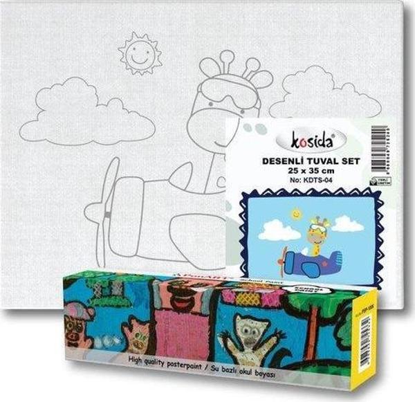 Kosida Pilot Zürafa Desenli Tuval Set No:04 - Image 1