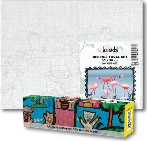 Kosida Flamingo Desenli Tuval Set No:07 - Image 1