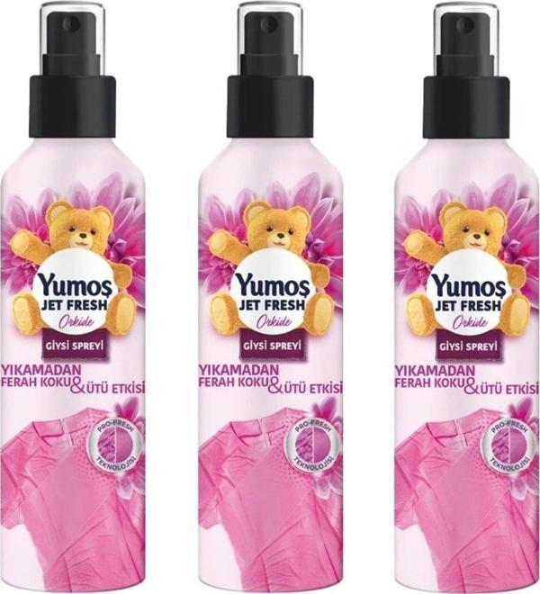 Yumoş Jet Fresh Giysi Spreyi Orkide 200 Ml X 3 Adet - Image 1