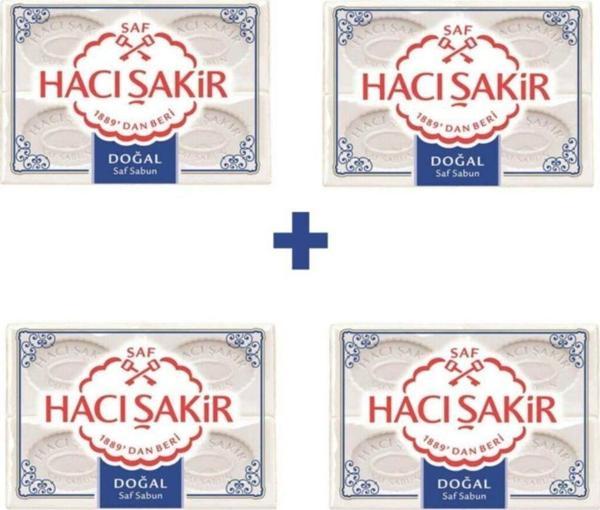 Hacı Şakir 4'Lü Doğal Kalıp Sabun 600 Gr 4 Paket - Image 1