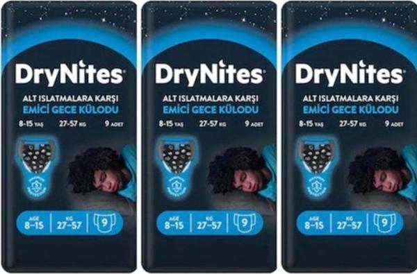 Huggies Drynites Erkek Emici Gece Külodu 8-15 Yaş 27 Adet - Image 1