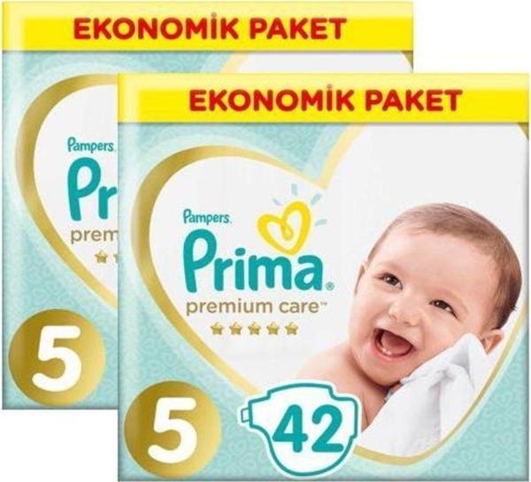 Prima Premium Care Bebek Bezi 5 Beden 11-18 Kg 42'Li 2'Li 84 Adet - Image 1