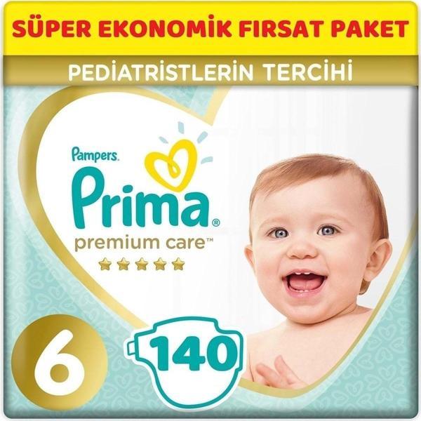 Prima Premium Care Bebek Bezi Beden:6 (13+Kg) Extra Large 140 Adet Süper Ekonomik Fırsat Pk - Image 1