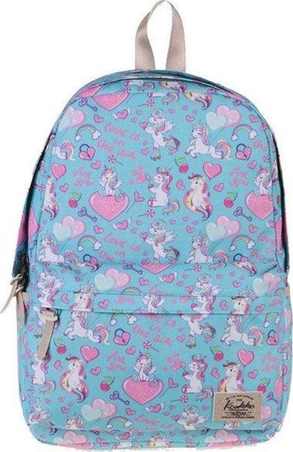 Kaukko Nature Unicorn Turkuaz Sırt Çantası K1317 - Image 1
