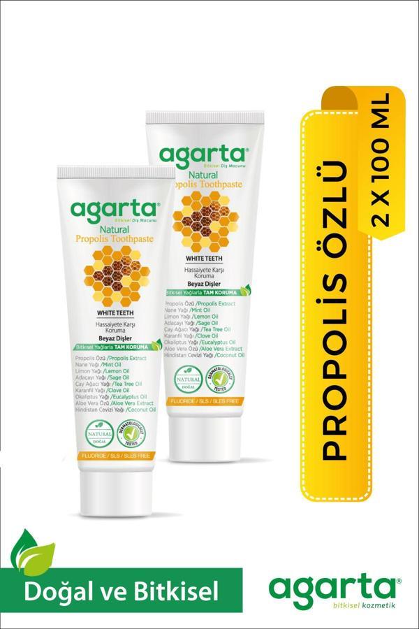 Agarta Doğal Florürsüz Propolis Diş Macunu 100 Ml (2 Adet) - Image 1