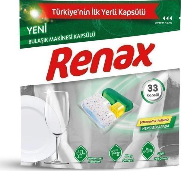 RENAX Bulaşık Makina Kapsülü (Tableti) 33'Lü Yerli Ürün - Image 1