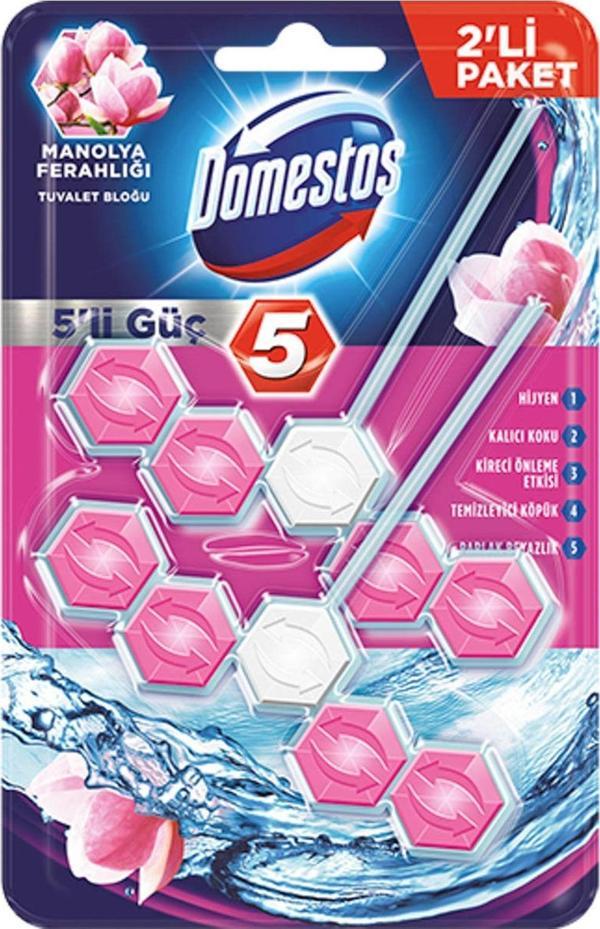 Domestos 5'Li Güç Manolya Ferahlığı Wc Blok Duopack 110 Gr 2 Adet - Image 1