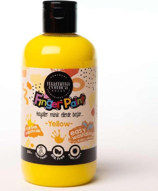 Mammacomica Dough Yıkanabilir Parmak Boyası - Pastel Yellow 250ml - Image 1