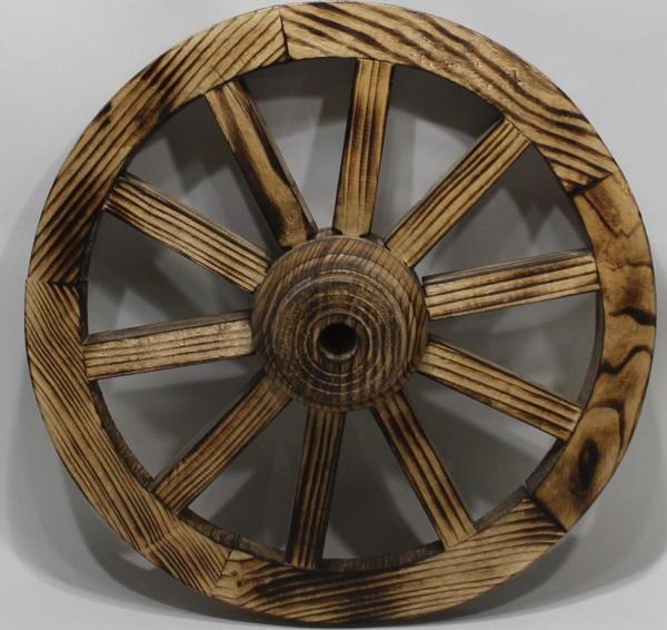 Otantik Çarşı Ahşap At Arabası Tekeri 50 cm.(Ahşap Yakma) - Image 1