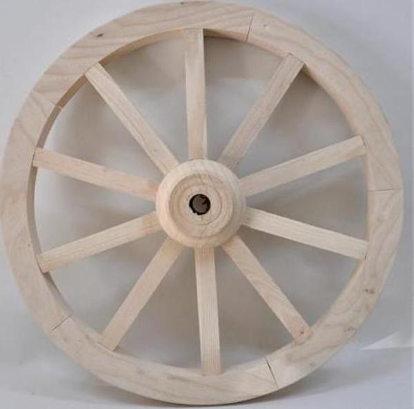 Otantik Çarşı Ahşap At Arabası Tekeri 60 cm. Duvar Dekoru - Image 1