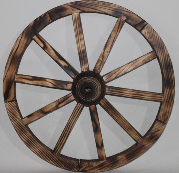 Otantik Çarşı Ahşap At Arabası Tekeri 70 cm. - Image 1