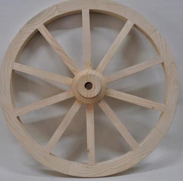 Otantik Çarşı Ahşap At Arabası Tekeri 70 cm. Duvar Dekoru - Image 1
