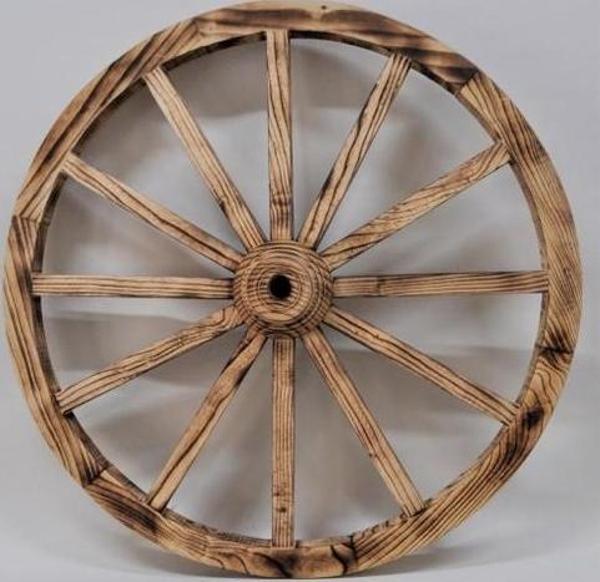 Otantik Çarşı Ahşap At Arabası Tekeri 80 cm. - Image 1