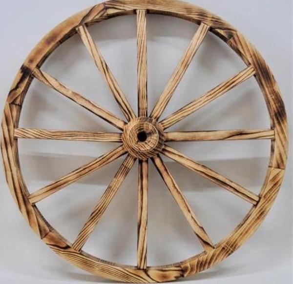 Otantik Çarşı Ahşap At Arabası Tekeri 90 cm. - Image 1