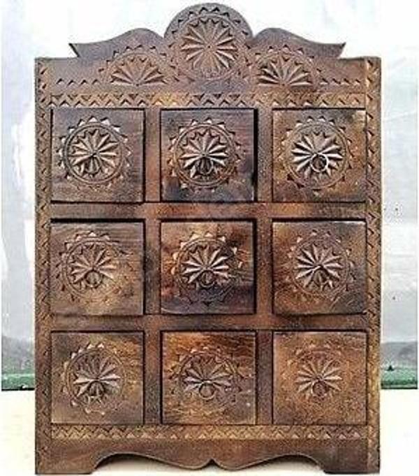 Ahşap Masa Üstü Şifonyer Takı Kutusu Mücevherlik  45x35 cm. - Image 1