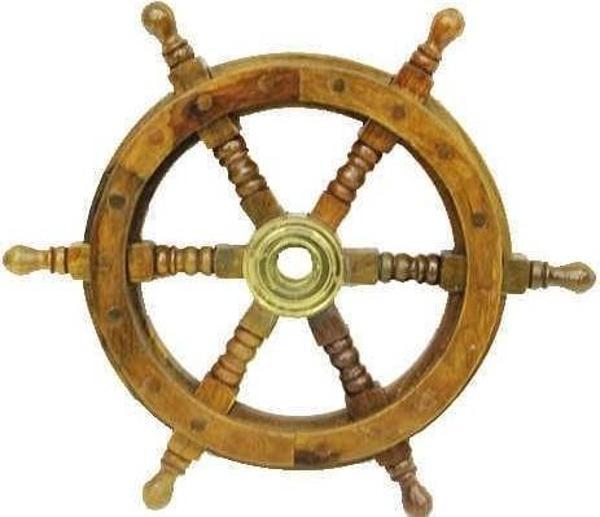 Otantik Çarşı Ahşap Dekoratif  Dümen 12'' - Image 1