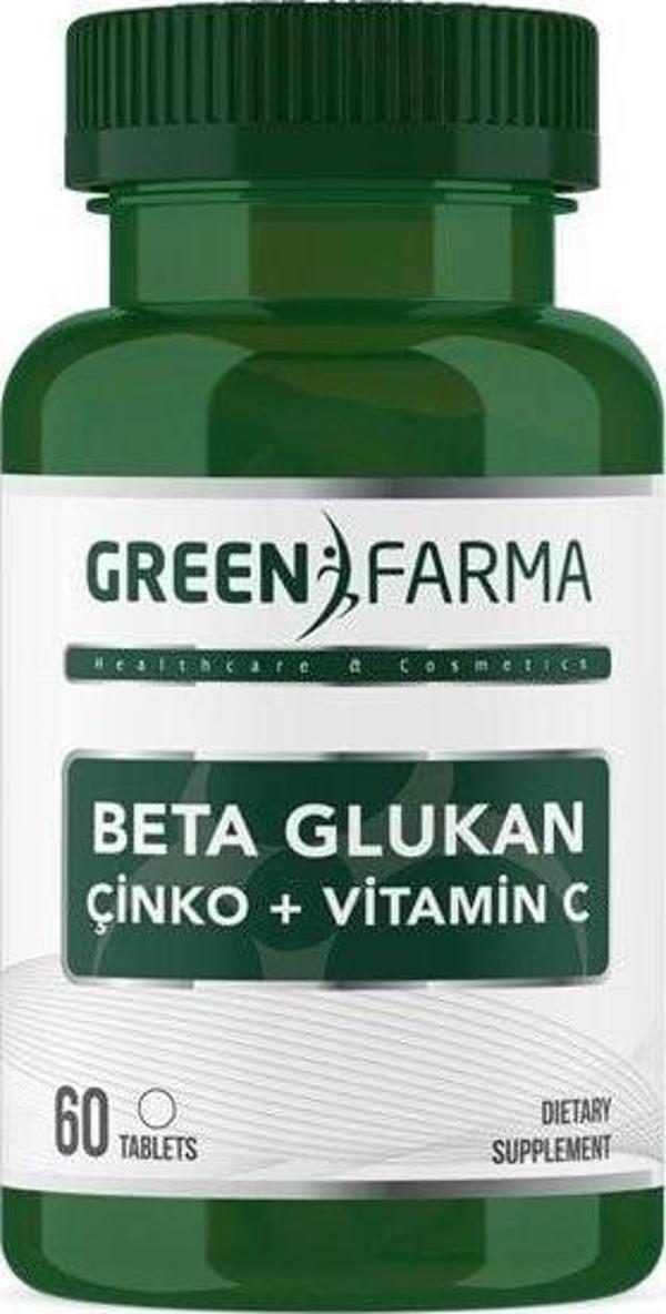 Green Farma Beta Glukan -Vit C -Zn 60 Tablet - Image 1