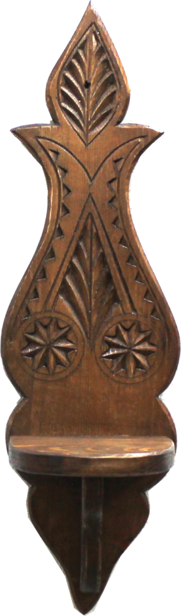 Ahşap Oymalı  Lambalık Raf - Image 1