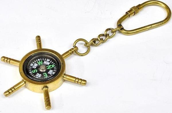 Pirinç Anahtarlık Pusula Şeklinde (anh-70022) - Image 1