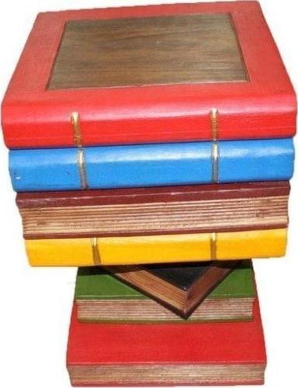 Ahşap Oyma Kitap Sehpa Sandıklı - Image 1