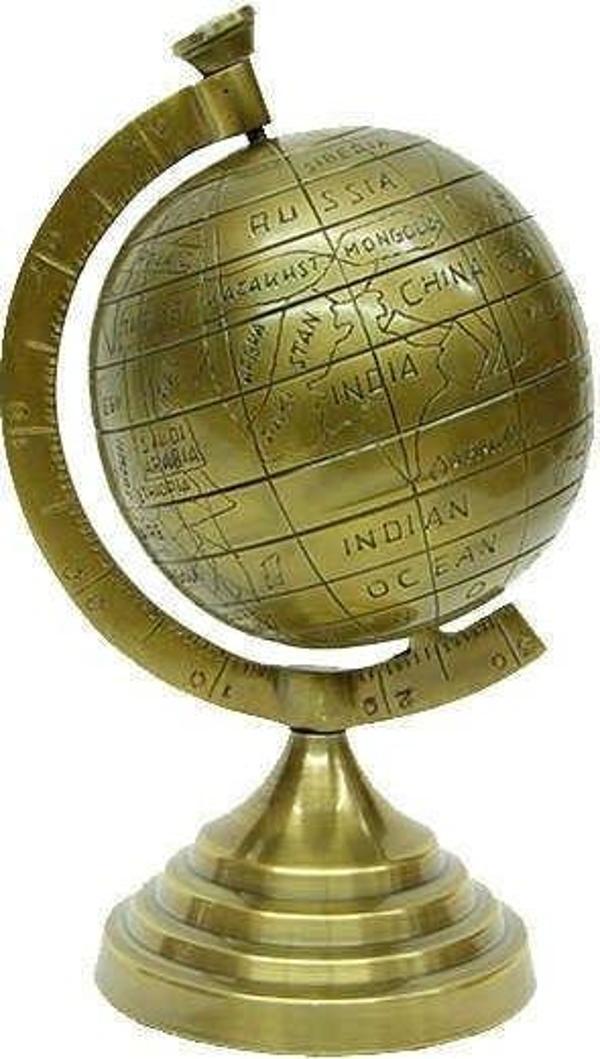 Yerküre  Dünya Antik Bronz Renk 6'' - Image 1