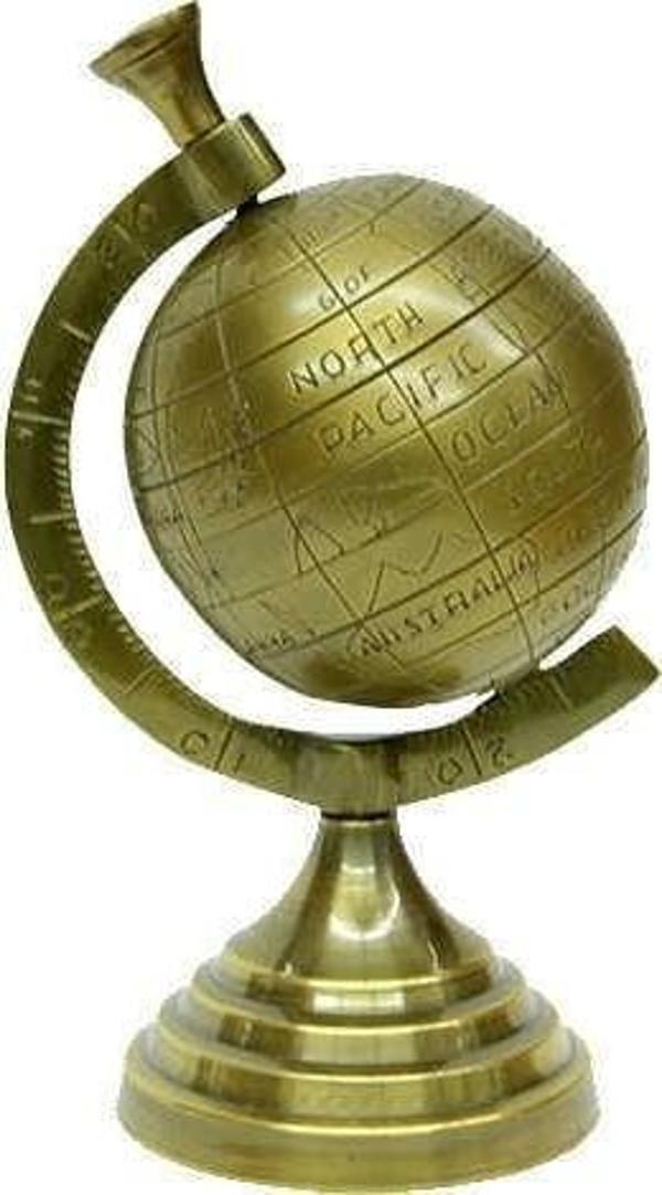 Yerküre Dünya Antik Bronz Renk 5'' - Image 1