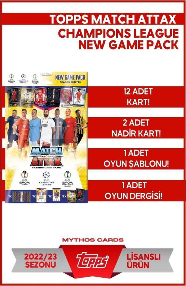 Topps Uefa 2022-2023 Şampiyonlar Ligi  Sezonu Resmi Futbolcu Kartları - Oyun Paketi - Image 1