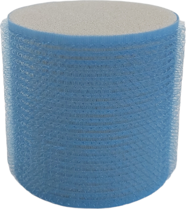 Croc 1208 Mavi Cırtlı Sünger Bigudi 4Lü Çap 6Cm - Image 1
