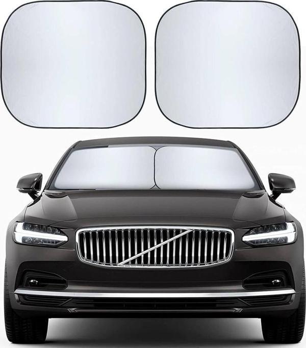 Auracar Otomobil Araba Ön Camı İçin 2 Parça Güneşlik (Güneş Gözlüğü- Perdesi) - Image 1
