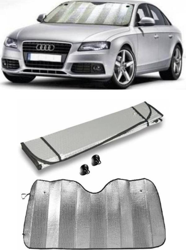 Auracar Araba Ön Cam Güneşlik Araç Içi Ön Cam Vantuzlu Folyolu Katlanır Güneşten Koruyucu Perde 130 X 60 Cm - Image 1