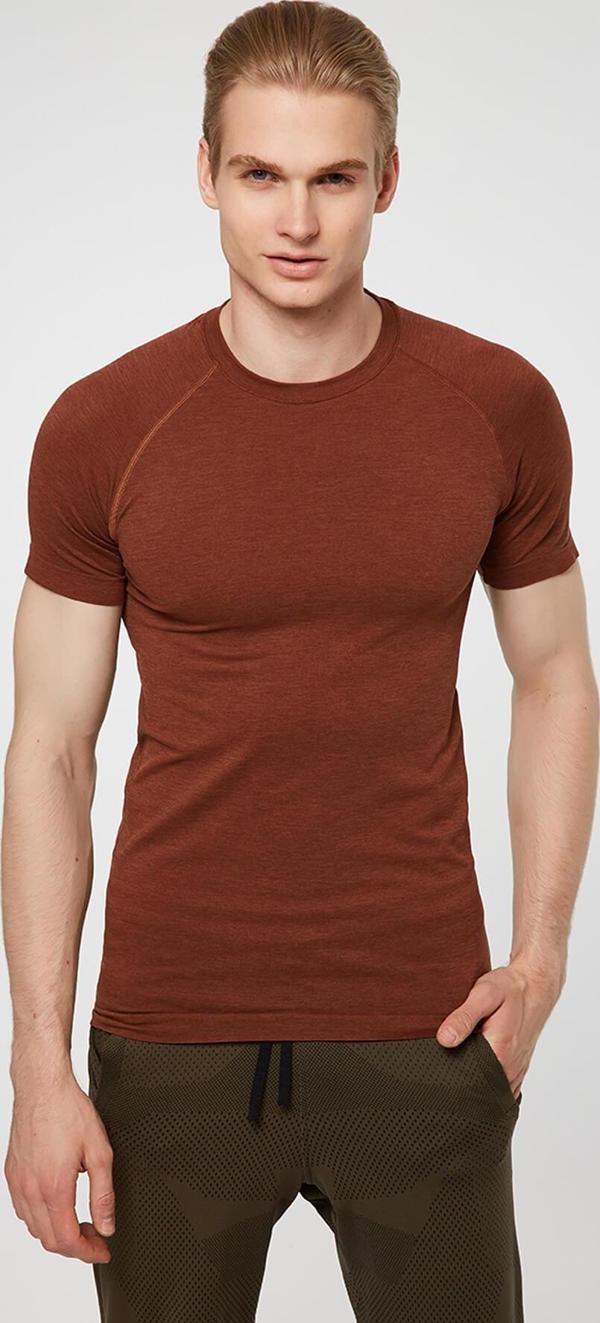 Jerf Binic Melanj Efektli Regular Fit T-Shirt Kahverengi - Image 1