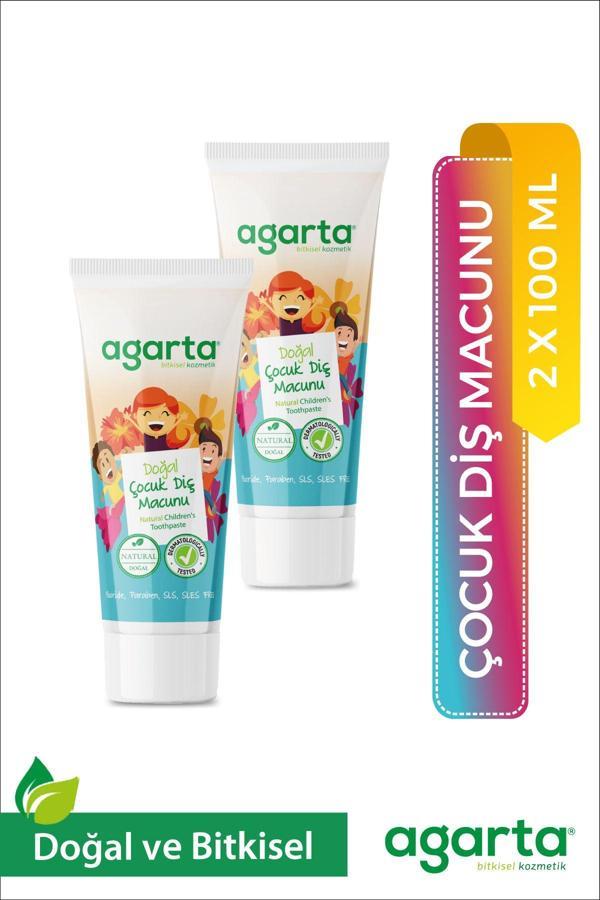 Agarta Doğal Florürsüz Çocuk Diş Macunu Çilekli 75 Mg ( 2 Adet ) - Image 1