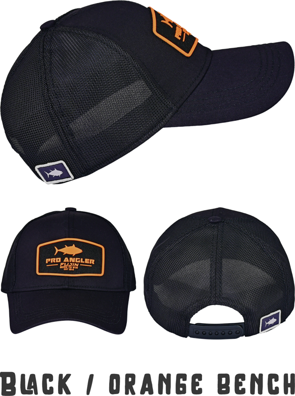 Fujin Pro Angler Black + Orange Bench Şapka - Image 1