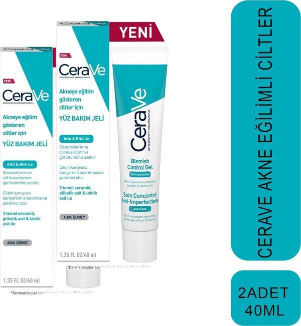Cerave Akneye Eğilimli Ciltler İçin Yüz Bakım Jeli 40 ml 2 Adet - Image 1