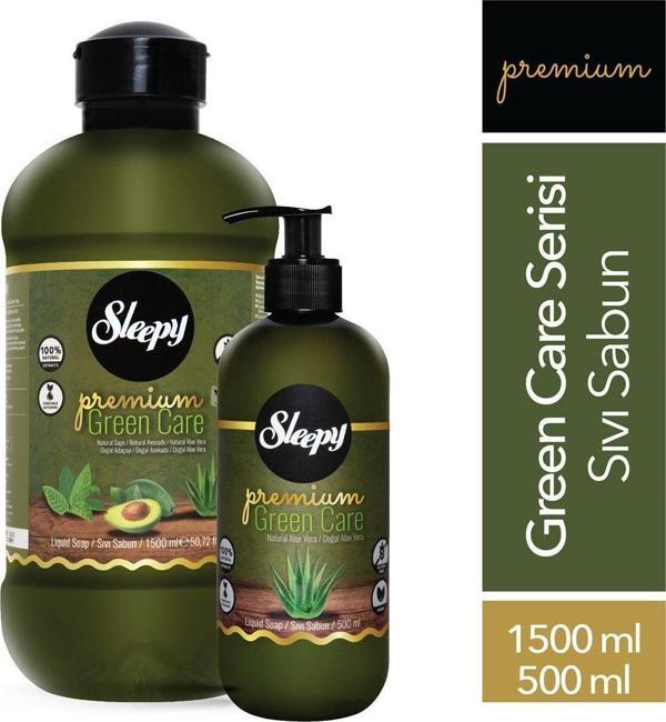 Sleepy Premium Green Care Serisi Sıvı Sabun 1500 ml + 500 ml - Image 1