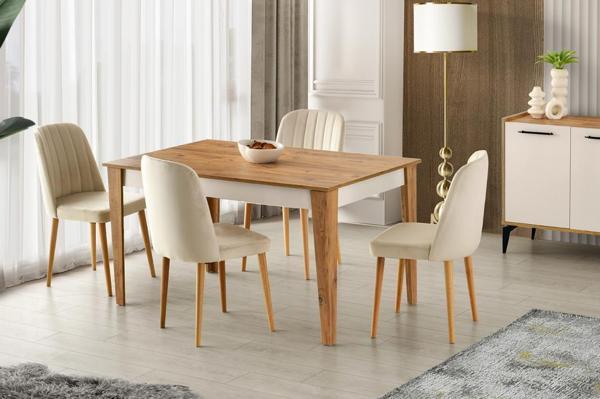 Anka Milano Açılır Yemek Masa Sandalye Takımı 90x145 - Image 1
